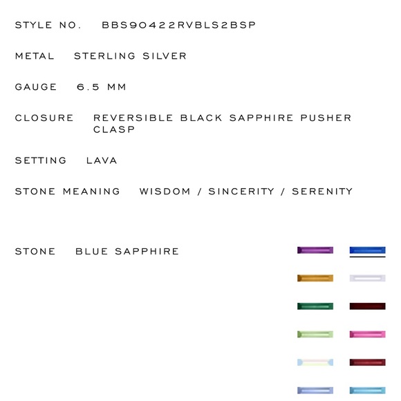 John Hardy women’s classic chain 7.5 mm sterling silver with blue sapphire - Picture 3 of 7